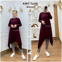 AMY-009 Baju Atasan Tunik Jersey Korea